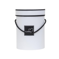 Cutie cu forma cilindrica si model /  CD4003_alb