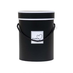 Cutie cu forma cilindrica si model /  CD4003_negru