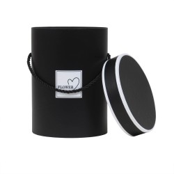 Cutie cu forma cilindrica si model /  CD4003_negru