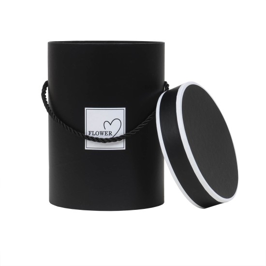 Cutie cu forma cilindrica si model /  CD4003_negru