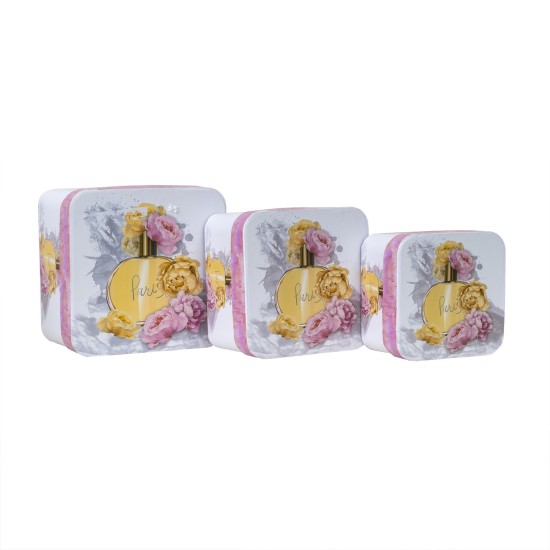 Set 3 cutii patrate, multicolor / CD4010_3