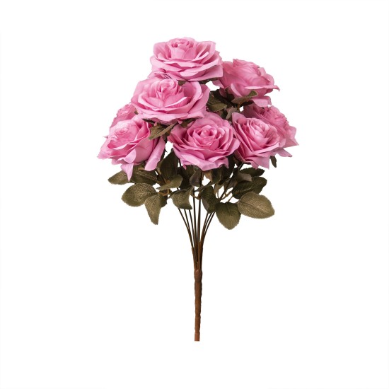 Buchet 10 trandafiri artificiali roz / CD4345_Roz