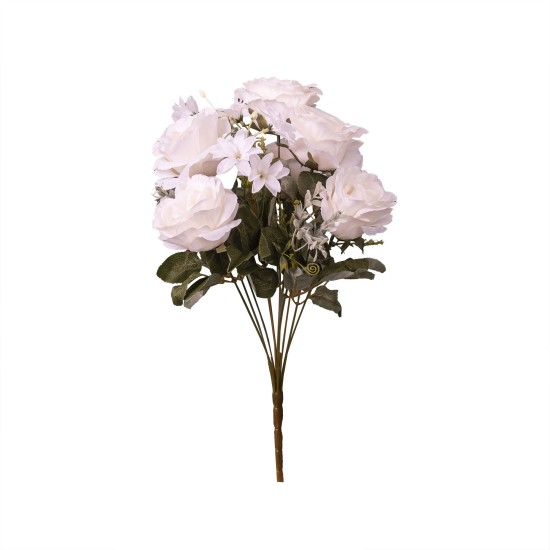 Buchet flori artificiale, alb/ CD4346_Alb