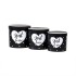 Set 3 cutii cu forma cilindrica si model / CD4387_Negru