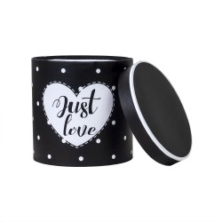 Set 3 cutii cu forma cilindrica si model / CD4387_Negru