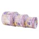Set 3 cutii cu forma cilindrica si model lavanda, roz / CD4390_Roz