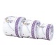 Set 3 cutii cu forma cilindrica si model lavanda, mov / CD4390_Mov