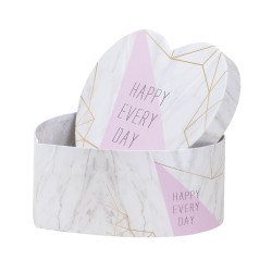 Set 3 cutii in forma de inima, cu model / CD4416_3