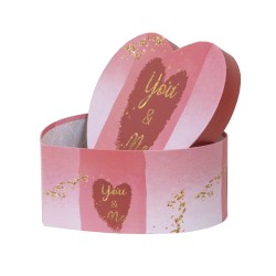 Set 3 cutii in forma de inima, cu model / CD4416_1