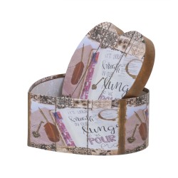 Set 3 cutii in forma de inima, cu model / CD4416_2