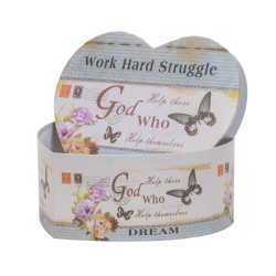 Set 3 cutii in forma de inima, cu model / CD4416_6