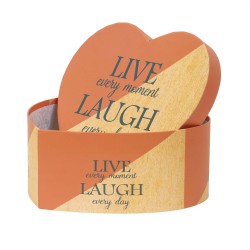 Set 3 cutii in forma de inima, cu model / CD4416_4