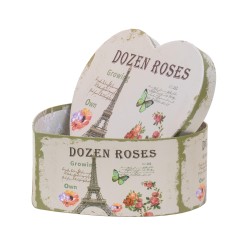 Set 3 cutii in forma de inima, cu model / CD4416_5