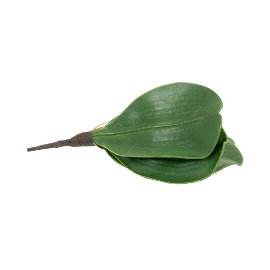 Frunza orhidee artificiala, culoare verde, 20x10 cm, B.S.P. / CD4505