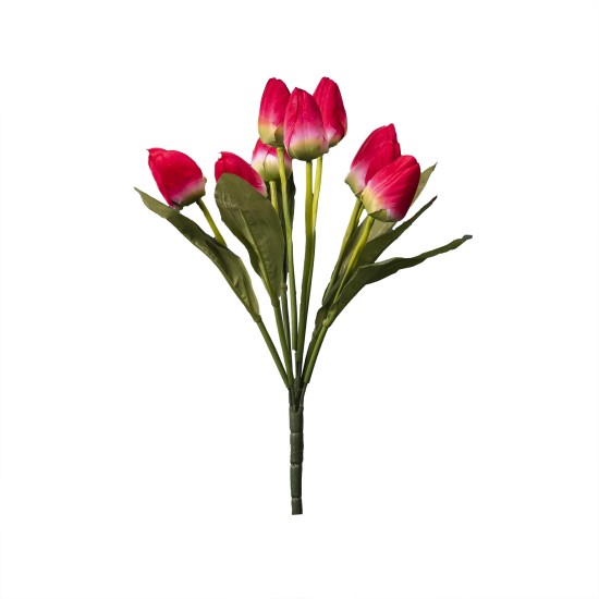 Buchet 9 lalele artificiale, culoare rosu deschis, B.S.P. / SL130_1