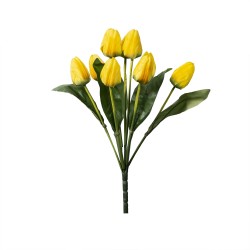 Buchet 9 lalele artificiale, culoare galben, B.S.P. / SL130_6