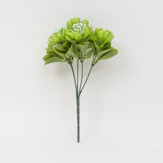 Buchet suculent artificial, culoare alb, H 27 cm, B.S.P. / CD4606_2