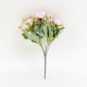 Buchet flori artificiale, 7 fire, culoare roz, H 30 cm, B.S.P. / CD4612_3