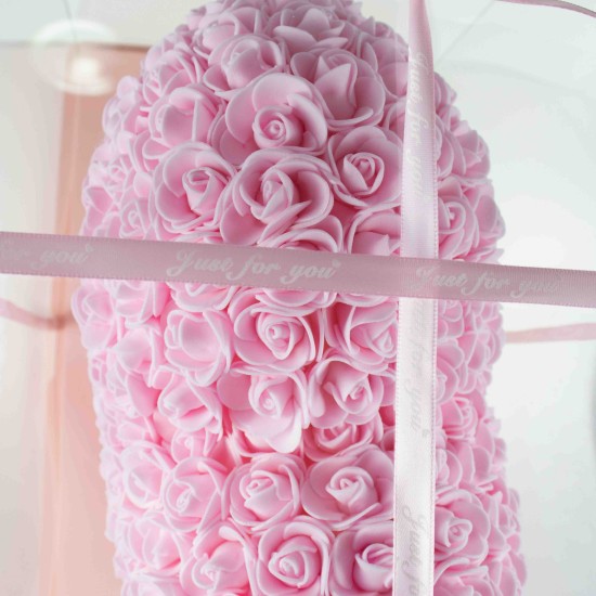 Inima mare din trandafiri de spuma, roz / CF4794_Roz