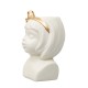 Vaza din ceramica, model fetita cu fundita, culoare alb, B.S.P. / CD4906_1