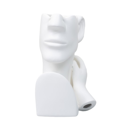 Vaza din ceramica, culoare alb, model bust, B.S.P. / CD4910_1