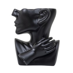 Vaza din ceramica, culoare negru, model bust, B.S.P. / CD4910_2