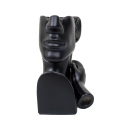 Vaza din ceramica, culoare negru, model bust, B.S.P. / CD4910_2