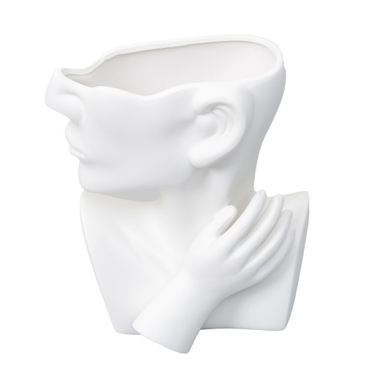 Vaza din ceramica, culoare alb, model bust, B.S.P. / CD4910_1