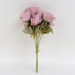 Buchet trandafiri artificiali, culoare roz, 7 fire, H 44 cm, B.S.P. / CD4918_2