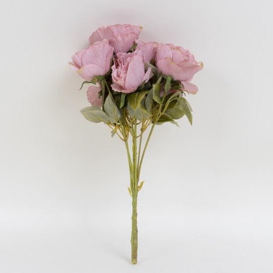 Buchet trandafiri artificiali, culoare roz, 7 fire, H 44 cm, B.S.P. / CD4918_2