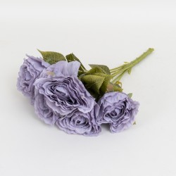 Buchet trandafiri artificiali, culoare mov, 7 fire, H 44 cm, B.S.P. / CD4918_5