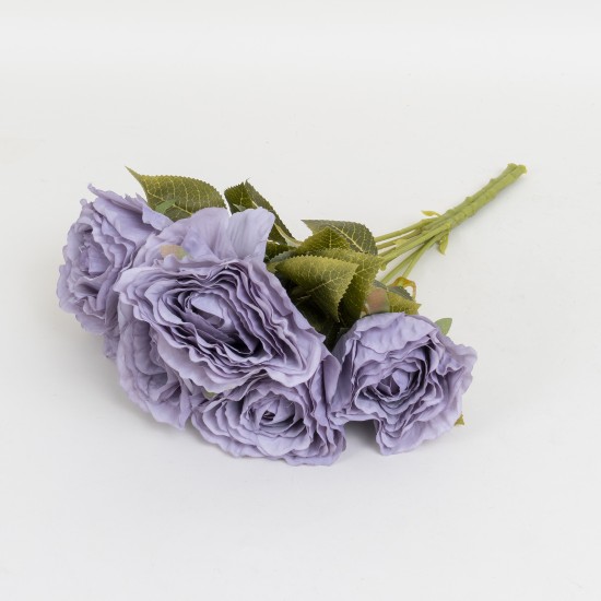 Buchet trandafiri artificiali, culoare mov, 7 fire, H 44 cm, B.S.P. / CD4918_5