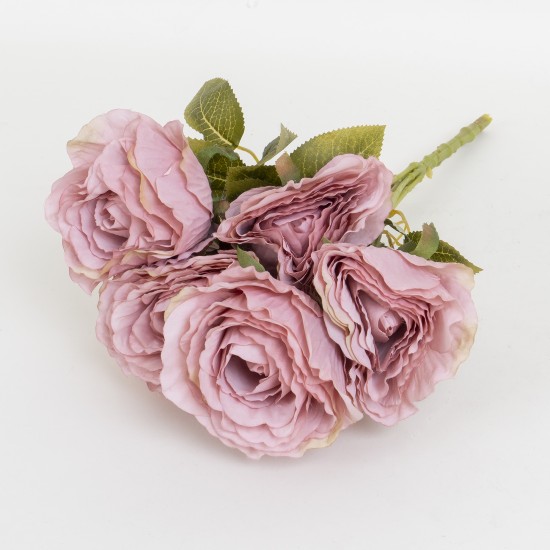 Buchet trandafiri artificiali, culoare roz, 7 fire, H 44 cm, B.S.P. / CD4918_2