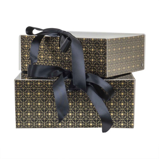 Set 2 cutii cu forma dreptunghiulara, albastru / CD4921_negru