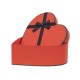 Set 3 cutii in forma de inima, cu fundita / CD4924_Rosu