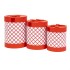 Set 3 cutii cu forma cilindrica / CD4925_rosu