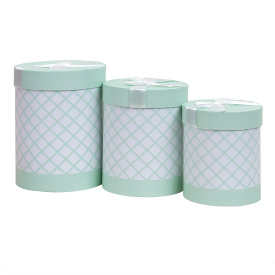 Set 3 cutii cu forma cilindrica / CD4925_verde