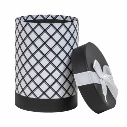 Set 3 cutii cu forma cilindrica / CD4925_negru