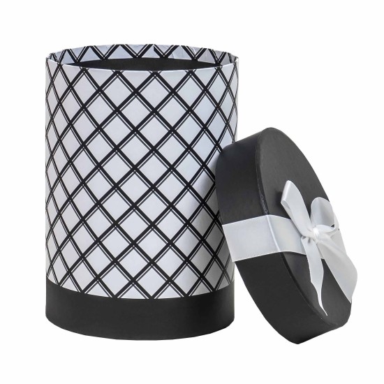 Set 3 cutii cu forma cilindrica / CD4925_negru