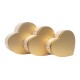 Set 3 cutii in forma de inima, roz cu capac auriu, B.S.P. / CD4927_3