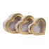 Set 3 cutii in forma de inima, roz cu capac trasparent / CD4934_roz