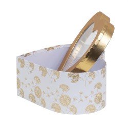 Set 3 cutii in forma de inima, roz cu capac trasparent / CD4934_roz