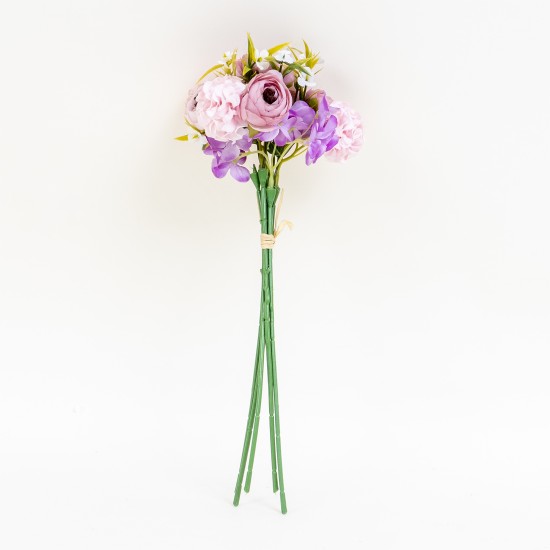 Buchet mix de flori artificiale, culoare mov, H 30 cm, B.S.P. / CD4938_2