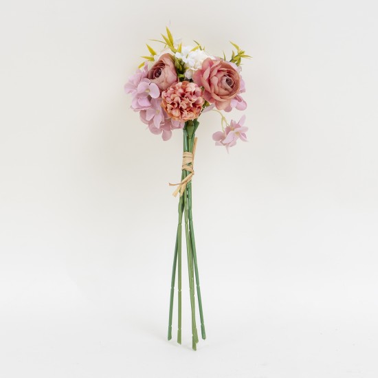 Buchet mix de flori artificiale, culoare grena, H 30 cm, B.S.P. / CD4938_3