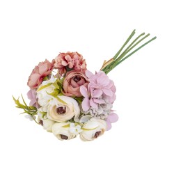 Buchet mix de flori artificiale, culoare grena, H 30 cm, B.S.P. / CD4938_3