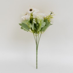 Buchet garoafe artificiale, culoare alb, H 30 cm, B.S.P. / CD4942_3