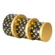 Set 3 cutii cu forma rotund, negru cu buline aurii / CD4955_Negru