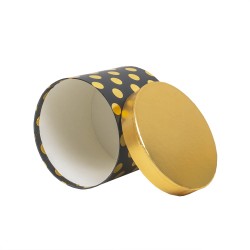 Set 3 cutii cu forme diferite, negru cu buline / CD4957_Negru