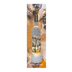 Decoratiune Craciun in forma de sticla, alimentare USB/ baterii / CD4978_A