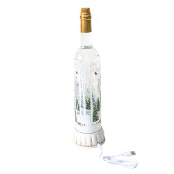 Decoratiune Craciun in forma de sticla, alimentare USB/ baterii / CD4978_B